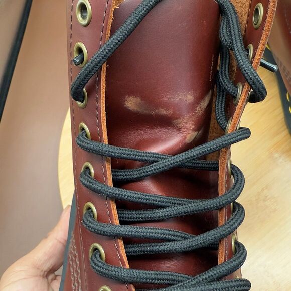 Dr. Martens Women’s Clemency Lace-Up Boots Brown Sz 5 - Picture 5 of 9